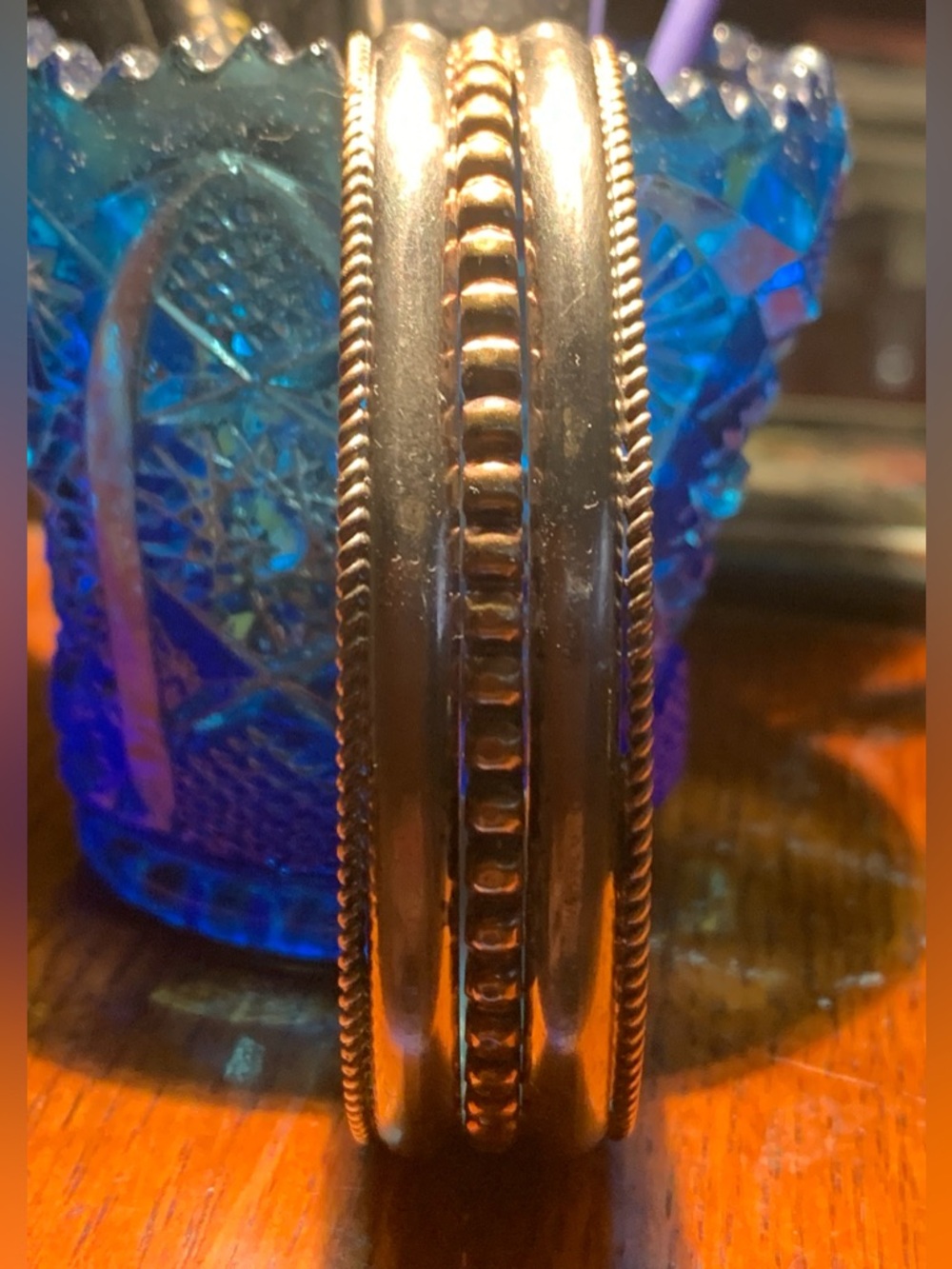 Unisex Bell Trading Post Sterling Mixed Metal Bracelet Cuff Signed 36.6 grams